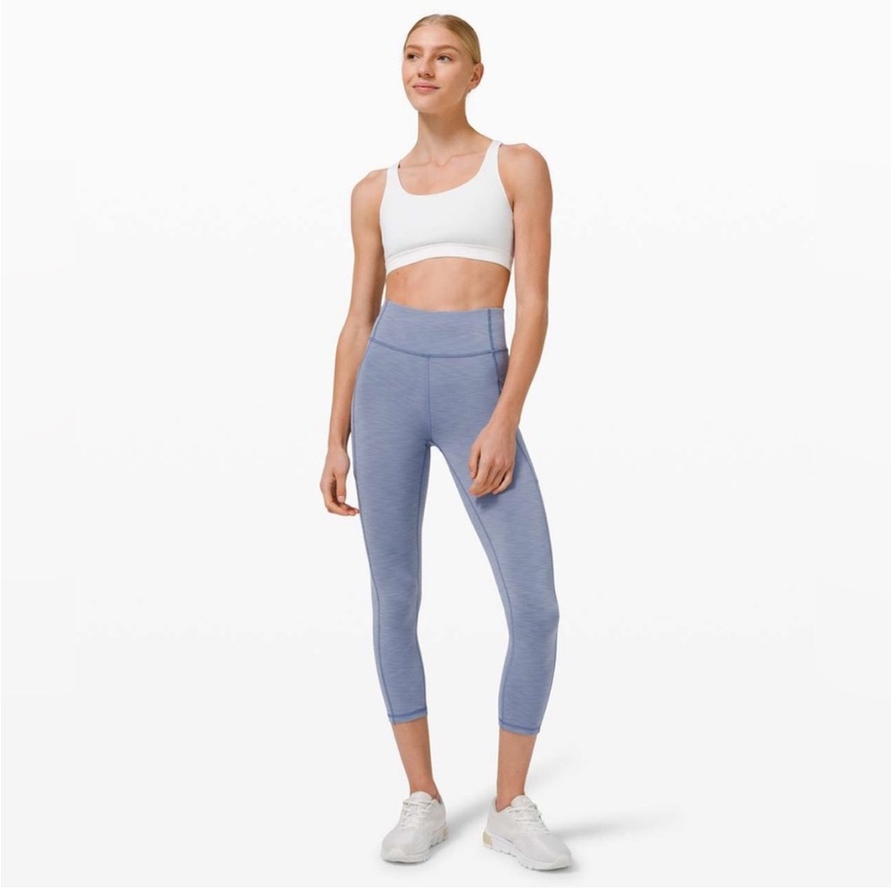 Lululemon Invigorate High-Rise Crop 23" Heathered Water Drop